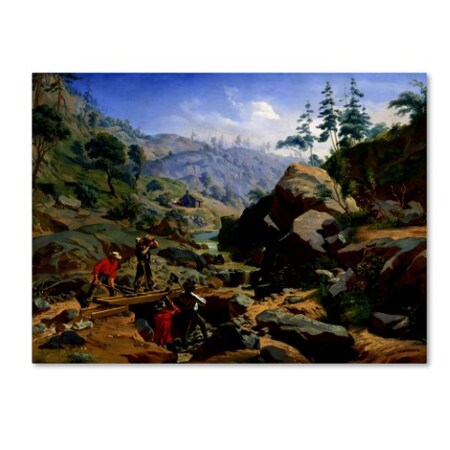 Trademark Fine Art Charles Nahl 'Miners In The Sierras' Canvas Art, 24x32 AA00222-C2432GG